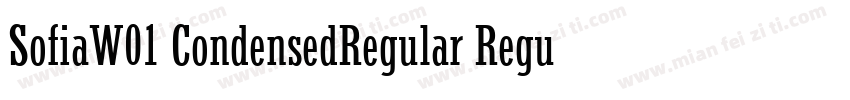 SofiaW01 CondensedRegular Regular字体转换